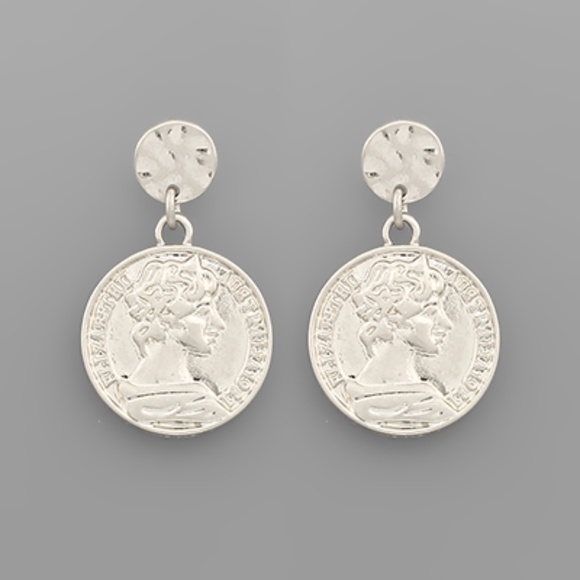 Large Coin Dangle Earrings - Picture 1 of 1